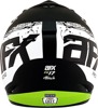 AFX FX-17 Attack Helmet Matte Black Green XS Adult Unisex - MX helmet, Matte Black/Green, Size XS, Unisex