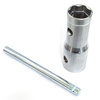 Three Way Spark Plug Wrench - Hex Sizes: 13/16", 5/8", & 18mm - Fits all 10, 12, and 14mm Thread Spark Plugs Three Way Spark Plug Wrench - Hex Sizes: 13/16", 5/8", & 18mm - Fits all 10, 12, and 14mm Thread Spark Plugs