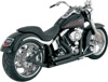 Shortshots Staggered Black Full Exhaust - 86-11 Harley Softail