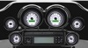 Dakota Digital MVX Six-Gauge Kit White/Grey Black Bezel