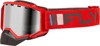 Fly Racing Zone Snow Goggle Red/Charcoal Silver Mirror/Smoke Lens - Snow goggles with silver mirror/smoke lens, Red/Charcoal