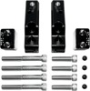 Passenger Floorboard Relocation Brackets - Black - For 93-20 HD FLH FLT