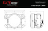 Elite Series Type M Fog Lamps - White (Pair) by Diode Dynamics