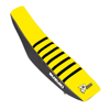 Seat Cover Black w/Yellow Ribs - For 18-19 Suzuki RMZ450 RMZ250