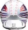 Z1R Jackal Patriot Helmet - Medium, Gloss Red/White/Blue - Full face helmet with drop-down sun visor