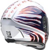 Z1R Jackal Patriot Helmet - Medium, Gloss Red/White/Blue - Full face helmet with drop-down sun visor
