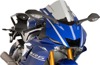 PUIG Z-Racing Windscreen Smoke For Yamaha YZF-R7 2022-2025, YZF-R6 - Double-height smoke windscreen For Yamaha YZF-R7, R6