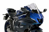 PUIG Z-Racing Windscreen Smoke For Yamaha YZF-R7 2022-2025, YZF-R6 - Double-height smoke windscreen For Yamaha YZF-R7, R6
