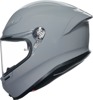 AGV K6 S Solid Full Face Helmet 2XL Gloss Nardo Gray - Full face helmet, 2XL, Nardo Gray, unisex, by AGV