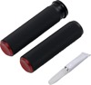 Arlen Ness Knurled Rubber Grips Red FBW