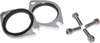 Drag Specialties Intake Manifold Flange Kit Chrome For Harley-Davidson - Intake flange kit with seals For Harley-Davidson