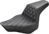 Step-Up Front Lattice Stitch 2-Up Seat - Black - For 13-17 Harley FXSB Step-Up Front Lattice Stitch 2-Up Seat - Black - For 13-17 Harley FXSB