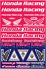 Factory Effex Hon Racing Sticker Sheet Universal Graphic Kit