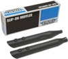 Dual Black 3.5" Slip On Exhaust Slash-Down - For 17-21 Harley Touring