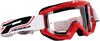 3201 Black / Red / White Raceline Goggles - Clear Lens