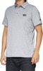 100 Percent Corpo Polo Shirt Heather Gray Black Mens Medium - Moisture-wicking performance polo, size M