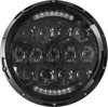 Cyron 7 Inch Black LED Headlight with DRL - 7" LED headlight, black, wide angle, with DRL