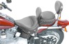 Mustang Wide Solo Seat w/ Backrest Chrome Studs 17.5"