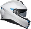 AGV Tourmodular Frequency Helmet XL White Blue Unisex - Modular touring helmet XL, White/Blue, Unisex