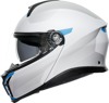 AGV Tourmodular Frequency Helmet XL White Blue Unisex - Modular touring helmet XL, White/Blue, Unisex