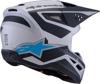 Alpinestars SM3 Heat Helmet Matte Silver/Blue/Black Large - MX helmet with advanced impact protection