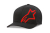 Alpinestars Corp Shift 2 Curved Brim Hat Black/Red S/M - Curved brim hat, flex fit, Black/Red, S/M