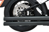 Independence Long Black Full Exhaust - For 86-17 HD Softail