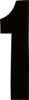#1 7" Tall Black "Extreme" Stick-On Race Numbers - 3 Pack #1 7" Tall Black "Extreme" Stick-On Race Numbers - 3 Pack