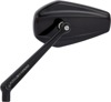 Arlen Ness Billet Mini Stocker Mirror, Black, Left-Hand