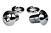Mustang Chrome Solo Seat Side Mount Bolts 1/2-13 Pair For Harley Softail