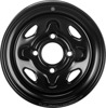 Sedona Steel Wheel 12x7 4/110 5+2 Black Front ATV/UTV - Steel 12x7 front wheel, 4/110 bolt pattern, black