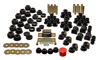 Black Hyper-Flex Master Bushing Set Fits 87-95 Jeep Wrangler YJ
