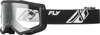 Fly Racing Focus Goggle Black/White with Clear Lens - Offroad goggles with clear lens, Black/White