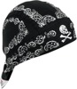 Flydanna Headwraps - Flydanna Black Skull Paisley Flydanna Headwraps - Flydanna Black Skull Paisley