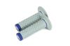 Renthal MX Dual Compound Grips Gray/Blue - Soft/Firm MX Dual Compound Grips Gray/Blue