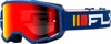 Fly Racing Youth Zone Goggle Navy/White Red Mirror/Smoke Lens - Youth offroad goggle Navy/White Red Mirror/Smoke Lens