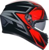 AGV K3 Compound Full Face Helmet XL Black Red Gloss Unisex - Full face helmet XL Black Red Gloss by AGV