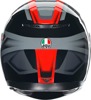 AGV K3 Compound Full Face Helmet Gloss Red Black Small - Full face helmet, gloss red/black, size small