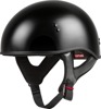 GMAX HH-45 Half Helmet Naked Gloss Black Large DOT Approved