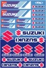 Factory Effex Suz Racing Sticker Sheet, Universal Graphic Kit 1-1-1/4"