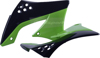 Radiator Shrouds - Black/Green - For 09-11 Kawasaki KX450F Radiator Shrouds - Black/Green - For 09-11 Kawasaki KX450F