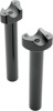 Drag Specialties 8in Forged Aluminum Handlebar Risers Black Pair - Forged 8in risers, 1in clamp, black, pair