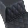 Saddlemen Step-Up Seat Full Lattice Stitch Black For Harley FLHX FLHR - 2-up seat, full lattice stitch For Harley FLHX FLHR