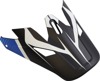 Z1R Rise Helmet Visor Flame Blue White Black Gloss Adult - Replacement visor for Z1R Rise helmet Flame graphic
