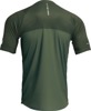 Thor Intense Assist Censis Short-Sleeve Jersey Green Men's Large - Moisture wicking MTB jersey, size L, Forest Green