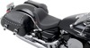 Smooth Vinyl Solo Seat Black Low Profile - For 98-11 Yamaha 650 V-Star Cla/Sil