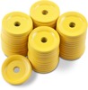 Woody's Round Grand Digger Support Plates Yellow 48 Pack - Round aluminum support plates, 48 pack, yellow