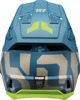 Thor Fleet Forge Helmet - M, Matte Gray/Blue/Fluorescent Yellow - MX helmet with ERT and dual-density EPS liner