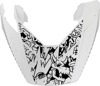 ICON Elsinore Helmet Peak Doodle 3 M-L White Replacement Visor - Replacement peak for ICON Elsinore helmets M-L White