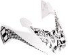 ICON Elsinore Helmet Peak Doodle 3 M-L White Replacement Visor - Replacement peak for ICON Elsinore helmets M-L White